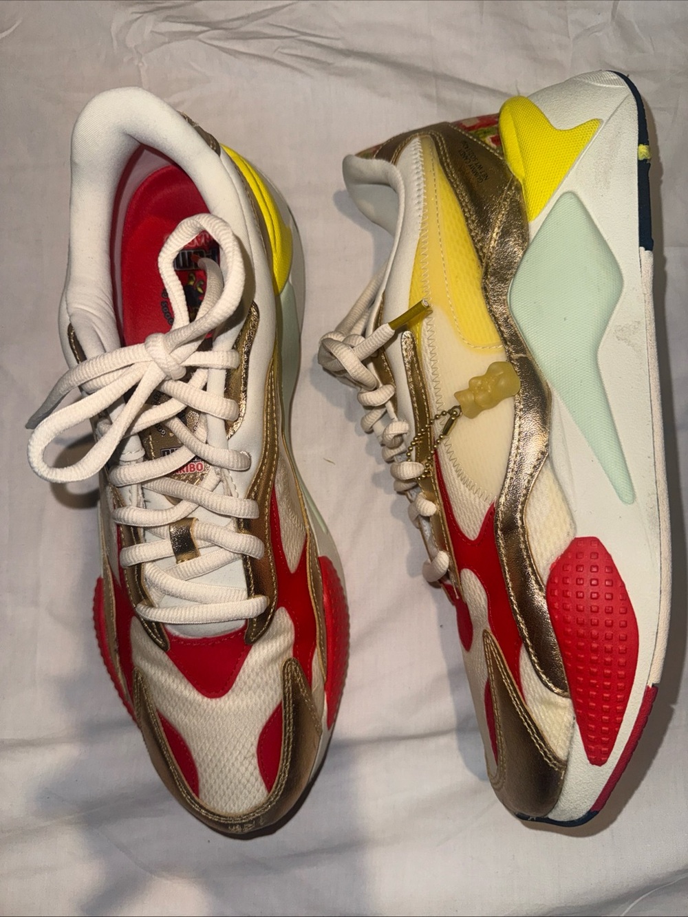 Puma RS-X3 Haribo Gold Red White Mens Running sneaker.